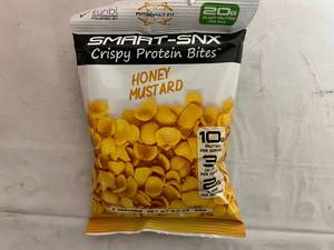 12 Bags of Smart-Snx Crispy Protein Bites - Honey Mustard