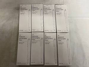 8 x 12 Packs Ballpoint Retractable Pens - Red