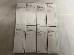 8 x 12 Packs Ballpoint Retractable Pens - Red