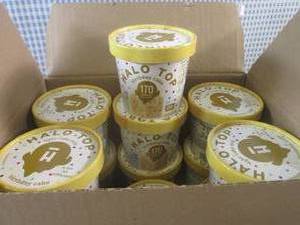 lot 228 image: (C-1) 12 Halo Top Birthday Cake Lig...