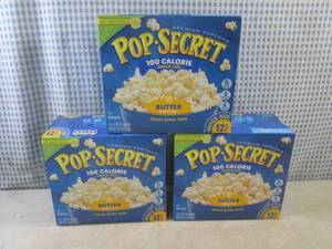 lot 248 image: (C-2) 3 Boxes of Pop-Secret Snack S...