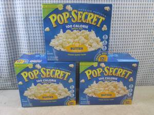lot 249 image: (C-2) 3 Boxes of Pop-Secret Snack S...
