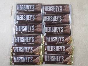 lot 272 image: (B-1) 12 Hersheys Milk Chocolate Ca...