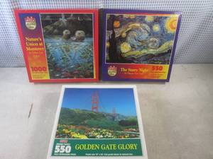 lot 84 image: (CSB) 3 New Puzzles - 1-1000pc  2-...
