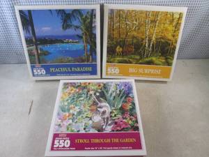lot 122 image: (BSB) 3 New 550 Piece Puzzles - Sea...