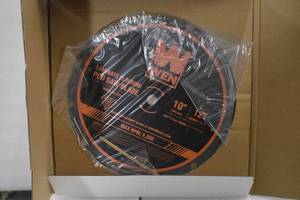 lot 52 image: WEN BL1028 10-Inch 28-Tooth Carbide-Tipped Professional Multi-Material Framing Saw Blade