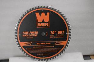lot 60 image: WEN BL1060 10-Inch 60-Tooth Fine-Finish Professional Woodworking Saw Blade for Miter Saws and Table Saws