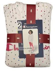 lot 39 image: Champion Girls 2 Piece Heavyweight Pullover Hoodie & Legging Active Set Size 8