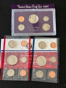 lot 88 image: 1987 P & D Mint and S Proof Set