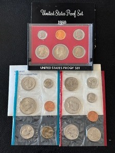 lot 89 image: 1980-S Proof and P & D Mint Sets