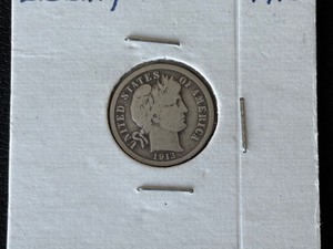 lot 61 image: 1913 Barber Dime