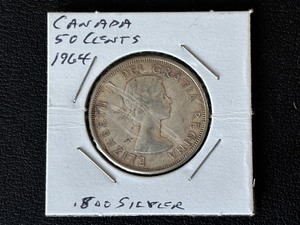 lot 74 image: 1964 Canada Half Dollar