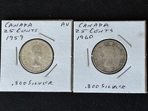 lot 76 image: Canada Silver Quarters