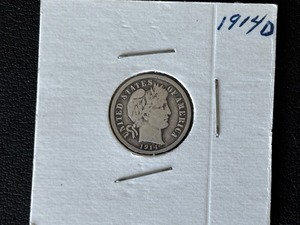 lot 77 image: 1914-D Barber Dime