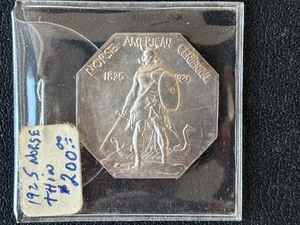lot 54 image: 1925 Medal Norse American Thin Silver Rare