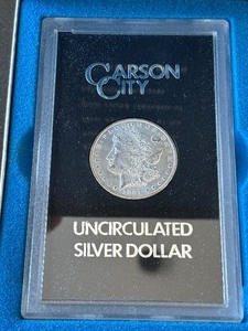 lot 26 image: 1881-CC Morgan Dollar Uncirculated GSA Key Date Only 296,000 Minted