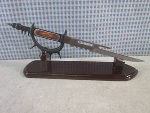 lot 2 image: (BSB) Decorative Knife with Wood Di...