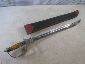 lot 162 image: (D-3) 27 Sword with Leather Sheath...