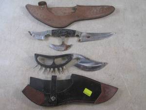 lot 177 image: (D-3) 2 As-Is Knives with Sheaths 1...