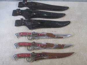 lot 216 image: (BSB) 3 As-Is 15 12 Knives with S...