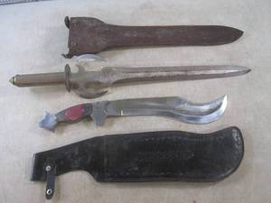 lot 249 image: (D-3) As-Is Large Knife 18 and Swo...