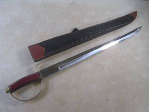 lot 257 image: (D-2) 32 12 Sword with Leather Sh...