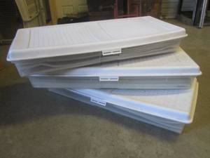 lot 270 image: (EW7) 3 Under Bed Totes with Sheets...