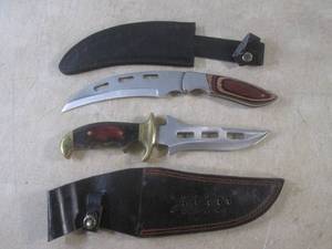 lot 278 image: (BSB) 2 As-Is Knives with Sheaths 1...