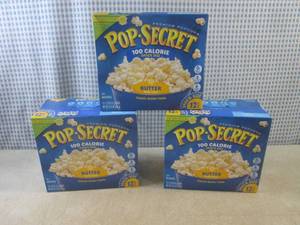 lot 375 image: (C-2) 3 Boxes of Pop-Secret Snack S...