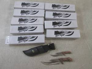 lot 47 image: (EC1) 9 Mini 2pc Knife Sets with Sh...