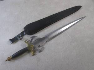lot 53 image: (CNTR) Sword with Leather Sheath 26...