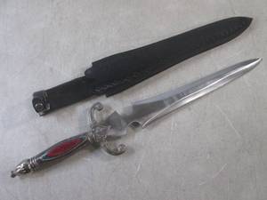 lot 54 image: (CNTR) Sword with Leather Sheath 21...