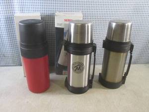 lot 100 image: (EW5) 3 Thermos Bottles ...