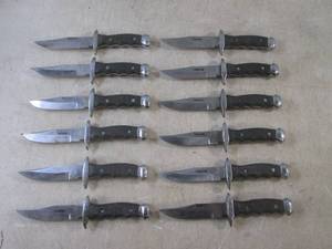 lot 139 image: (BS) 12 - 7 34 Fixed Blade Knives...
