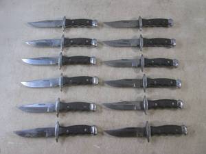 lot 140 image: (BS) 12 - 7 34 Fixed Blade Knives...