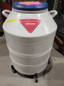 lot 32 image: CryoSafe Rolling Nitrogen Tank (536216)