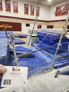 lot 9 image: Pair of Uneven Parallel Bars with Space Saver Cabling