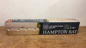 lot 12 image: Hampton Bay 4-Light LED Directional Track Fixture with Brushed Nickel Finish