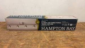 lot 13 image: Hampton Bay 4-Light LED Directional Track Fixture in Brushed Nickel