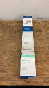 lot 17 image: Gatco Lizzie Brushed Nickel Towel Bar 24 inch