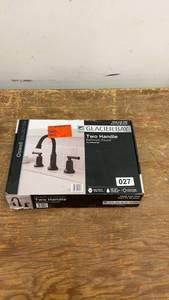 lot 27 image: Glacier Bay Two Handle Bathroom Faucet in Matte Black