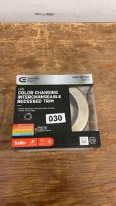 lot 30 image: Commercial Electric LED Color Changing Recessed Trim with Interchangeable Finish Styles
