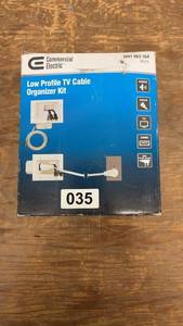 lot 35 image: Commercial Electric Low Profile TV Cable Organizer Kit