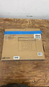 lot 40 image: LED Edge-Lit Exit Sign with Battery Back-Up