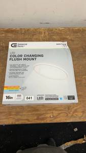 lot 41 image: Commercial Electric LED Color Changing Flush Mount Light