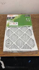 lot 67 image: 3-Pack HDX Pleated Air Filters 16x25x1 FPR 5 for Dust & Pollen