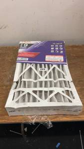 lot 69 image: Pack of 2 HDX FPR 9 Electrostatic Air Filters 16 x 25 x 4 for Superior Allergen Protection