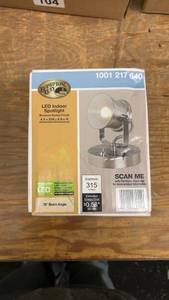 lot 105 image: Hampton Bay LED Indoor Spotlight in Brushed Nickel Finish