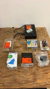 lot 111 image: Lot of Electrical Components Including Flat Cover Kit, Doorbell Transformer, and Cartridge