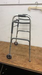 lot 171 image: Adjustable Aluminum Walker with Wheels